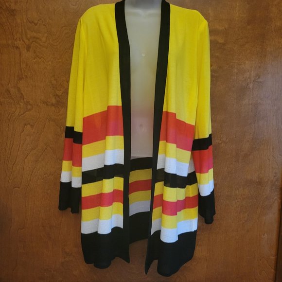 Vibrant Tunic Length Jacket by Misook Like New XL - Picture 5 of 8